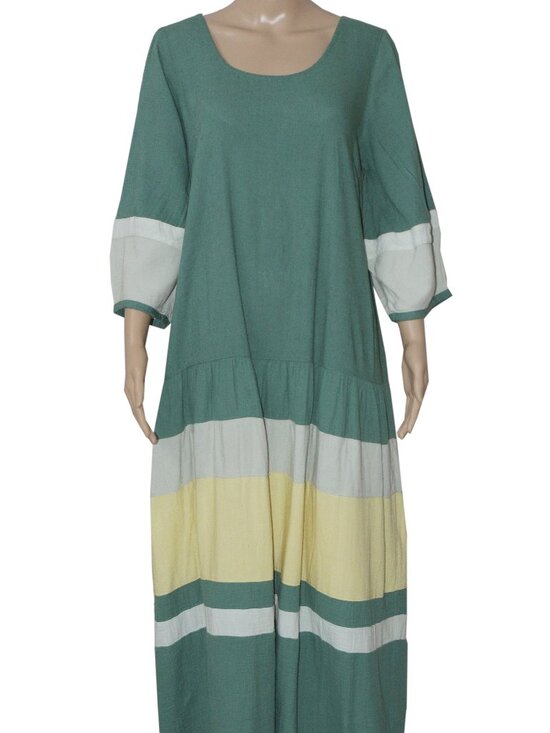 free people Dresses & Skirts - Free People Free-Est Manda Midi Dress Quarter Sleeves Colorblock S
